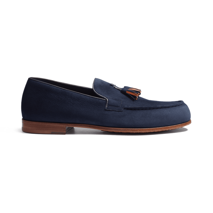j.m. weston Le Moc' Pampilles Roland-Garros homme en nubuck bleu