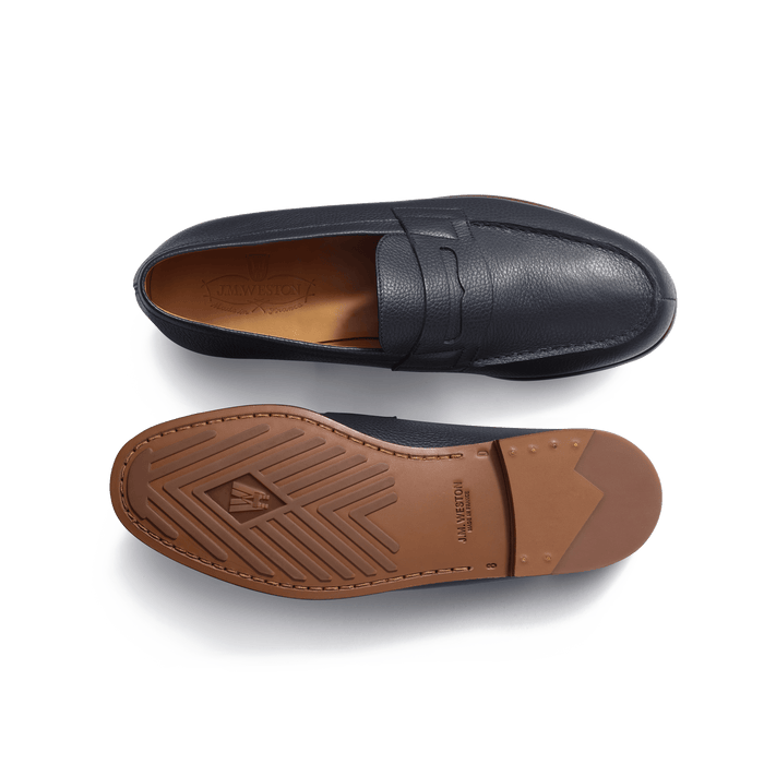 J.m. Weston Le Moc' Weston Homme Cuir Veau Grainé Marine