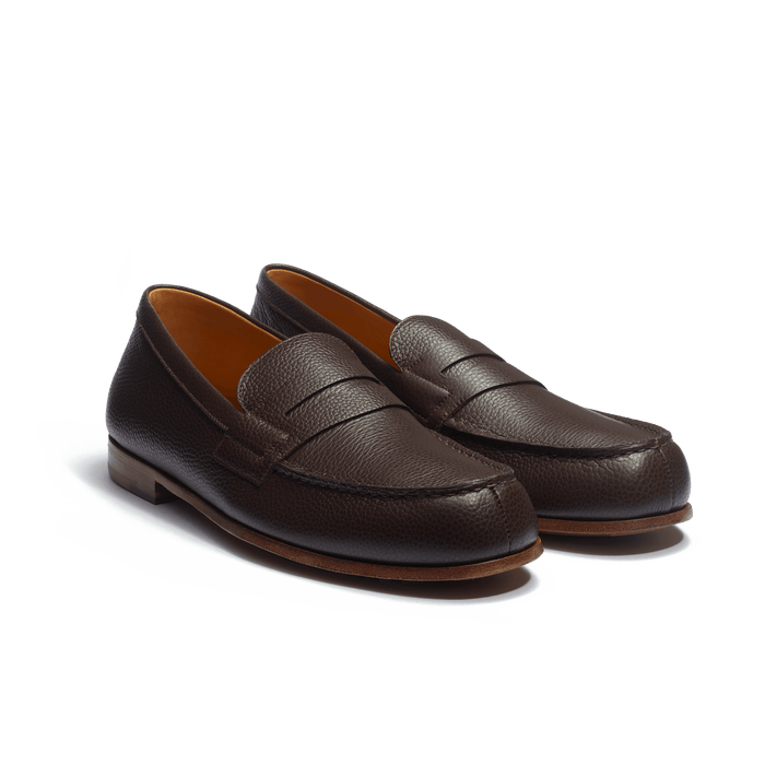 J.m. Weston Le Moc' Weston Homme En Cuir Veau Grainé Marron Mélèze