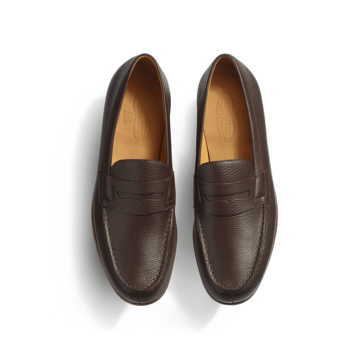 J.m. Weston Le Moc' Weston Homme En Cuir Veau Grainé Marron Mélèze