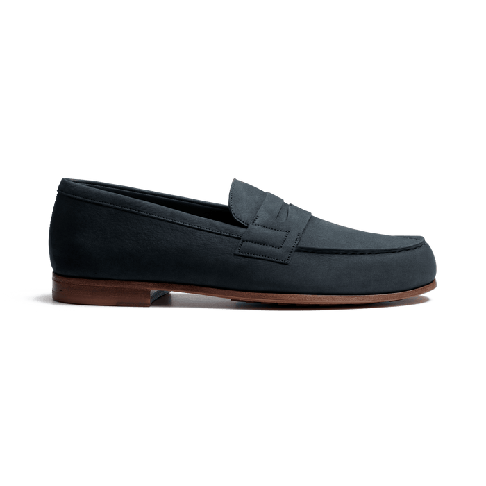 j.m. weston Le Moc' Weston homme en nubuck bleu marine