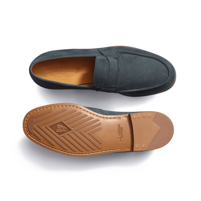 J.m. Weston Le Moc' Weston Homme En Nubuck Gris Anthracite