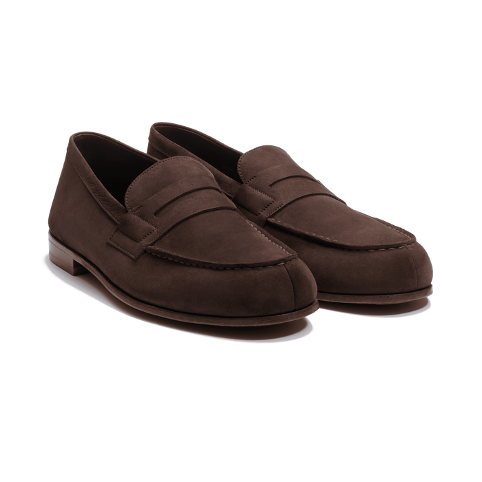 J.m. Weston Le Moc' Weston Homme En Nubuck Marron Glacé