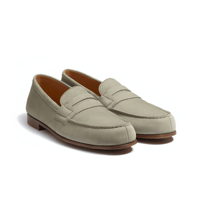 J.m. Weston Le Moc' Weston Homme En Nubuck Vert D'eau