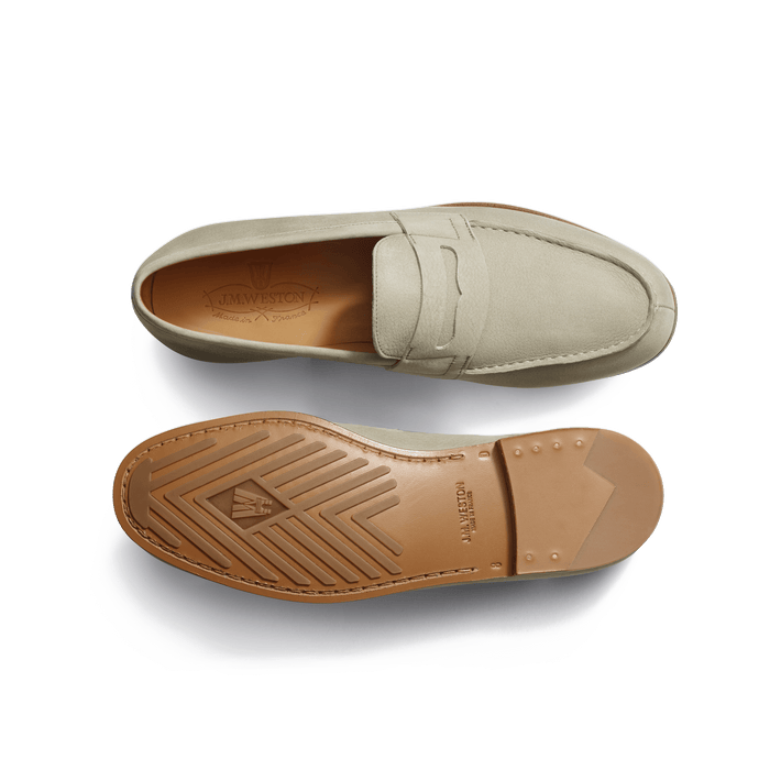 J.m. Weston Le Moc' Weston Homme En Nubuck Vert D'eau