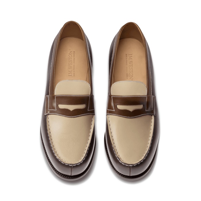 J.m. Weston Mocassin 180 Femme En Cuir Camaieu De Marron