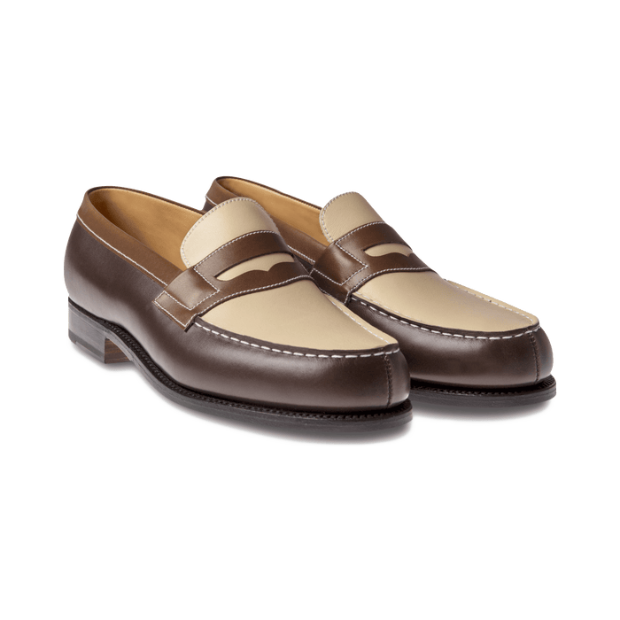 J.m. Weston Mocassin 180 Femme En Cuir Camaieu De Marron