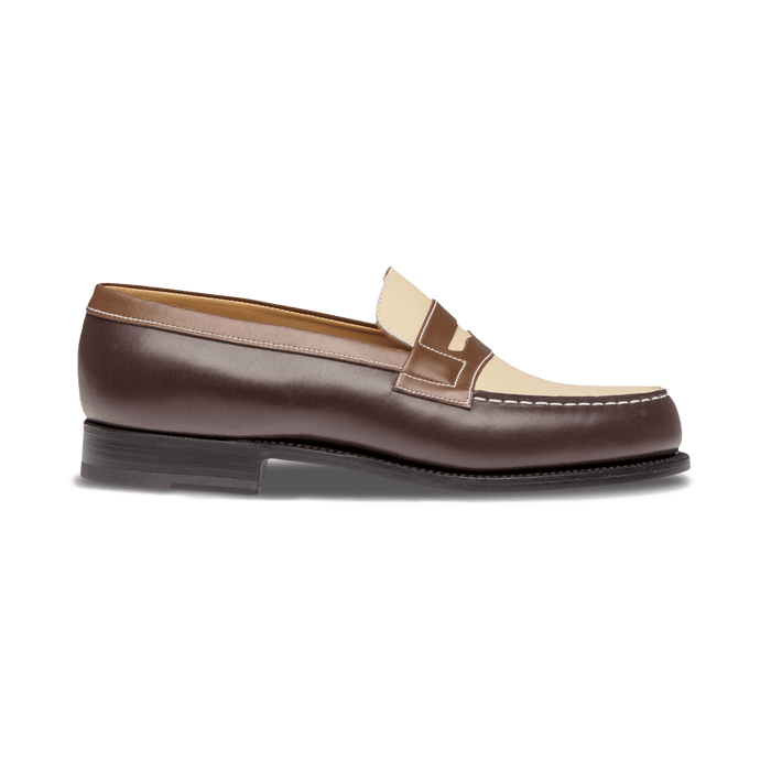 j.m. weston Mocassin 180 femme en cuir camaieu de marron