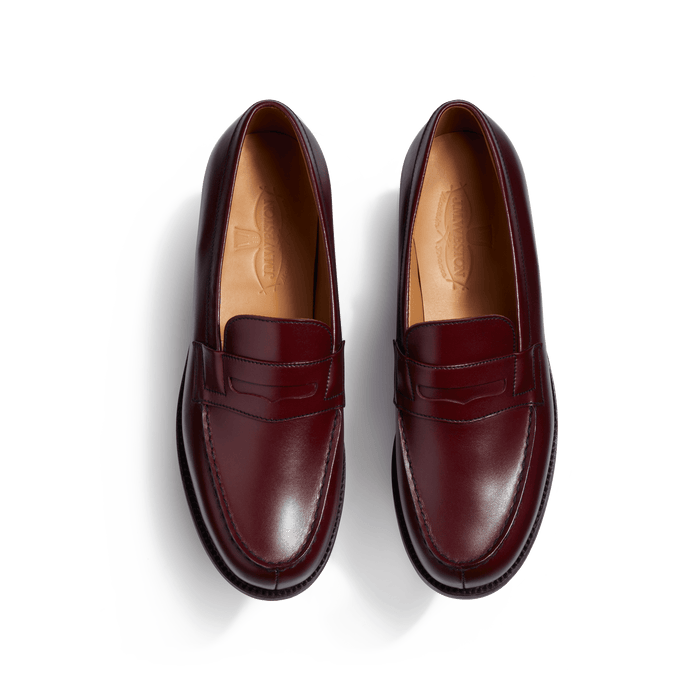 J.m. Weston Mocassin 180 Femme En Cuir Lisse Bordeaux Toucan