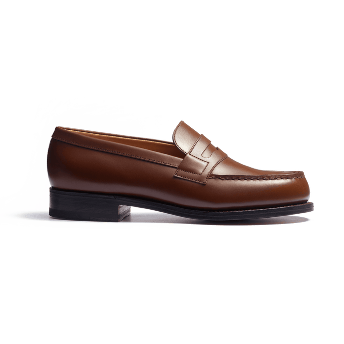 j.m. weston Mocassin 180 femme en cuir lisse marron bergeronnette