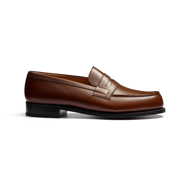 j.m. weston Mocassin 180 homme en cuir lisse marron bergeronnette