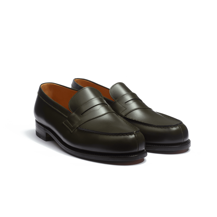J.m. Weston Mocassin 180 Homme En Cuir Veau Box Vert