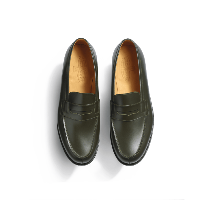 J.m. Weston Mocassin 180 Homme En Cuir Veau Box Vert