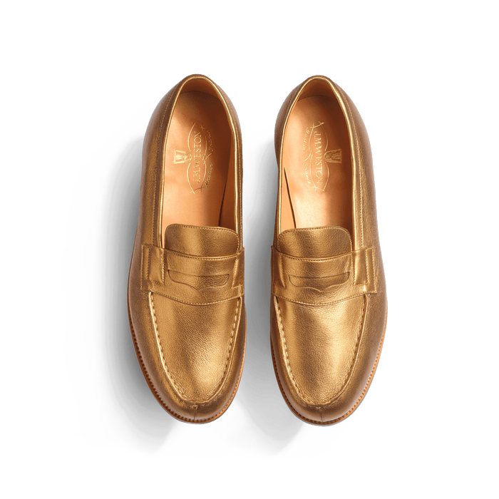 J.m. Weston Mocassin 180 Homme En Cuir Veau Foulonné Or