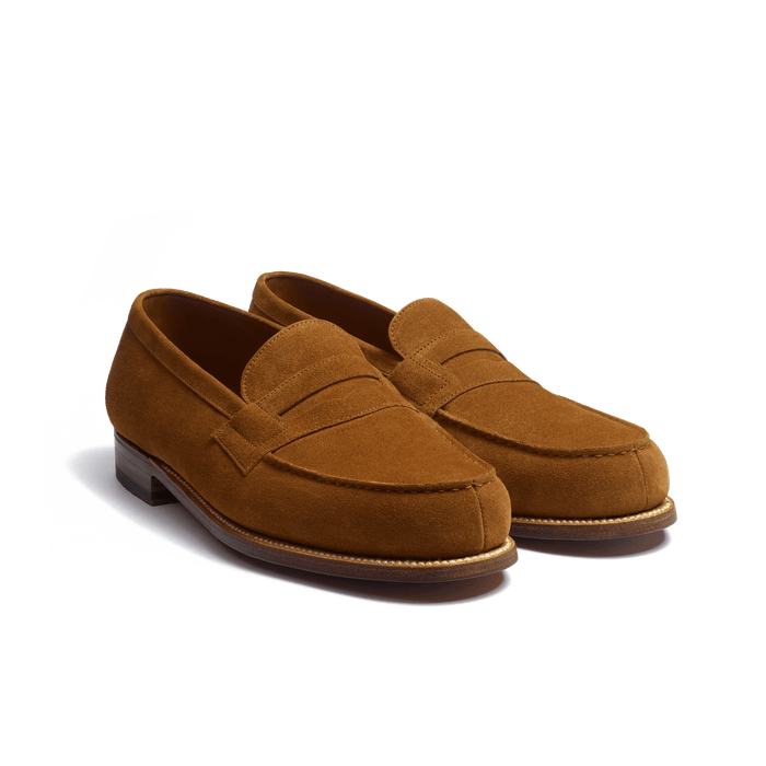 J.m. Weston Mocassin 180 Homme En Cuir Veau Velours Beachnut