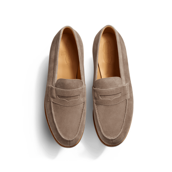 J.m. Weston Mocassin 180 Homme En Cuir Veau Velours Marron Glacé