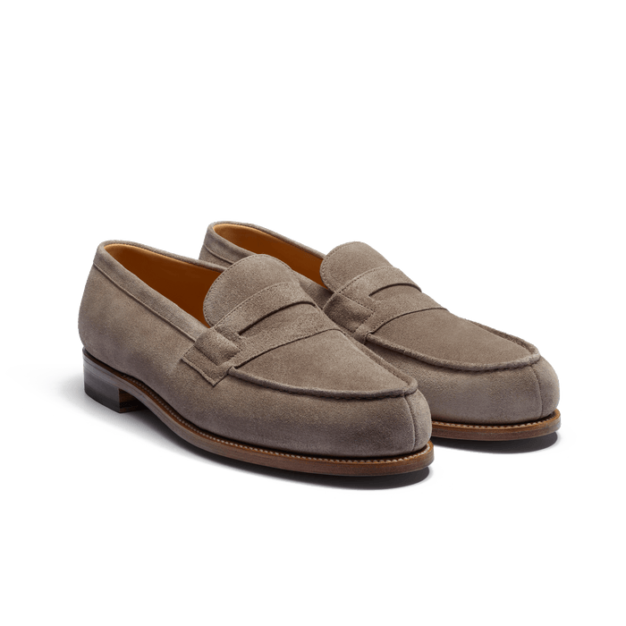 J.m. Weston Mocassin 180 Homme En Cuir Veau Velours Marron Glacé
