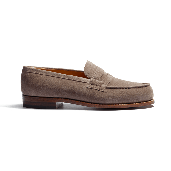 j.m. weston Mocassin 180 homme en cuir veau velours marron glacé j.m. weston Mocassin 180 homme en cuir veau velours marron glacé
