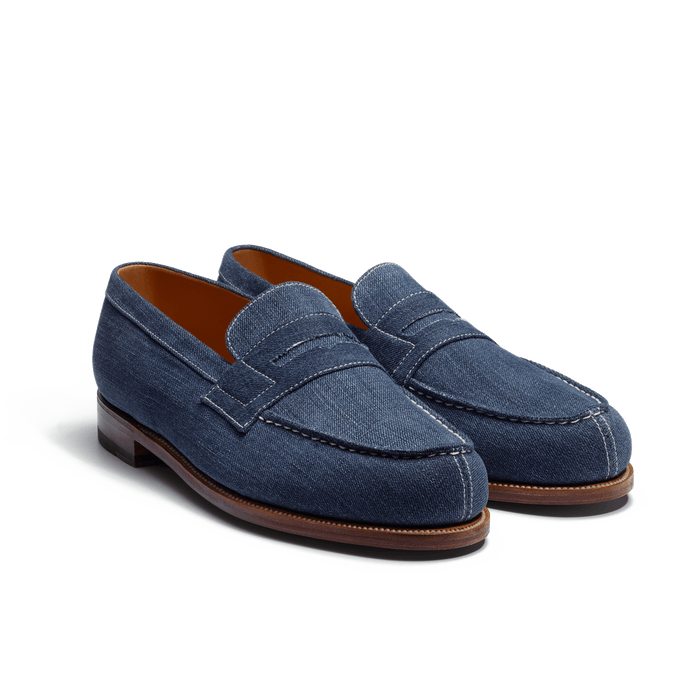 J.m. Weston Mocassin 180 Homme En Textile Jean 100 % Coton