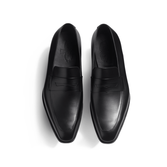 J.m. Weston Mocassin à Bride Fusain Homme En Cuir Veau Box Noir