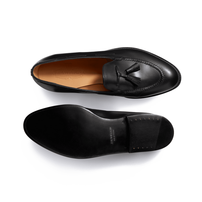 J.m. Weston Mocassin à Pampilles Homme En Cuir Lisse Noir