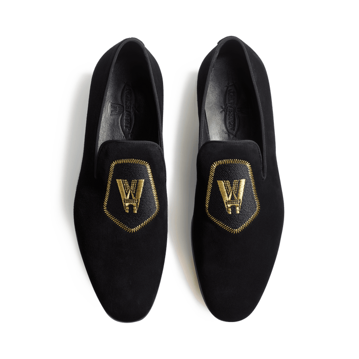 J.m. Weston Mocassin Albi Avec Blason Homme En Velours Noir