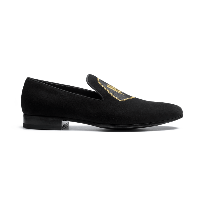 j.m. weston Mocassin Albi avec Blason homme en velours noir
