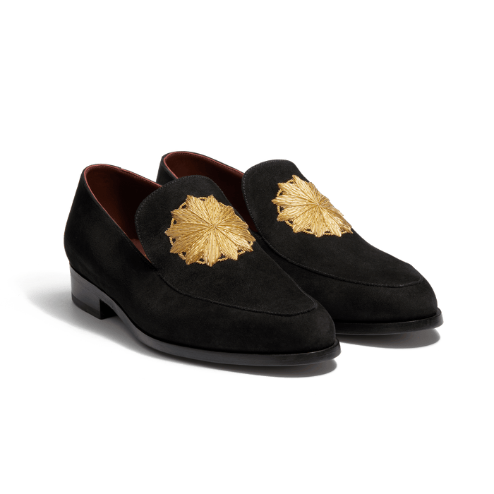 J.m. Weston Mocassin Brodé J.M. Weston X Opéra De Paris Femme En Cuir Chèvre Velours Noir