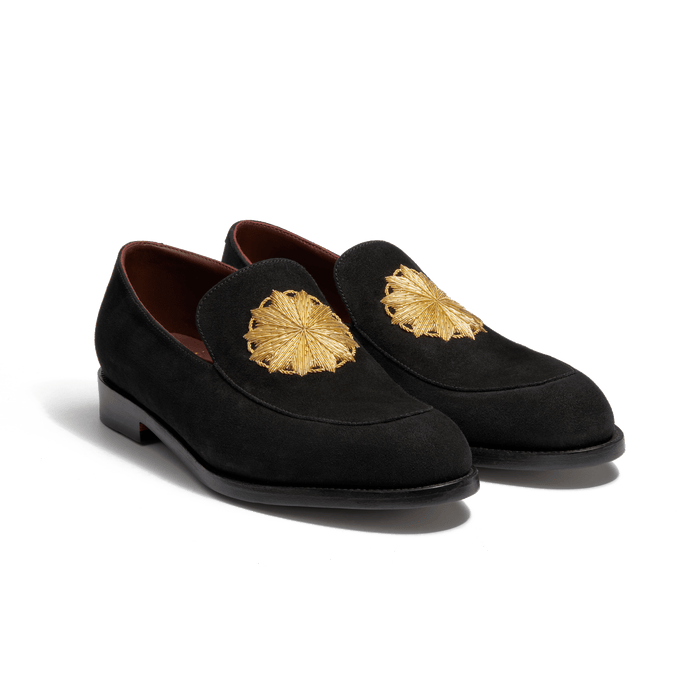 J.m. Weston Mocassin Brodé J.M. Weston X Opéra De Paris Homme En Cuir Chèvre Velours Noir