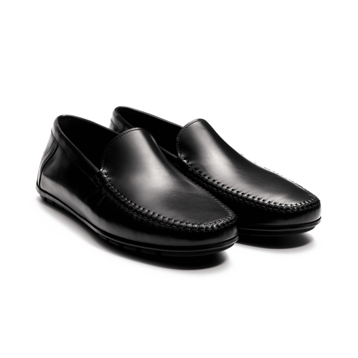 J.m. Weston Mocassin De Conduite Ajaccio Homme En Cuir Lisse Noir