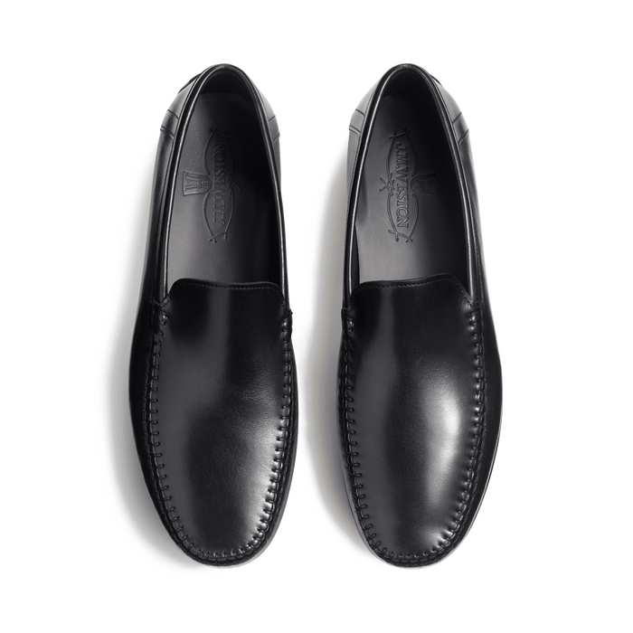 J.m. Weston Mocassin De Conduite Ajaccio Homme En Cuir Lisse Noir