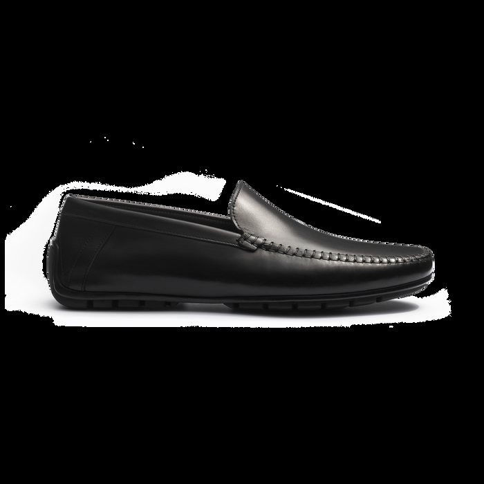j.m. weston Mocassin de conduite Ajaccio homme en cuir lisse noir