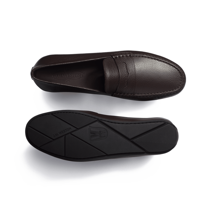 J.m. Weston Mocassin De Conduite Warning Homme En Cuir Veau Grainé Mélèze