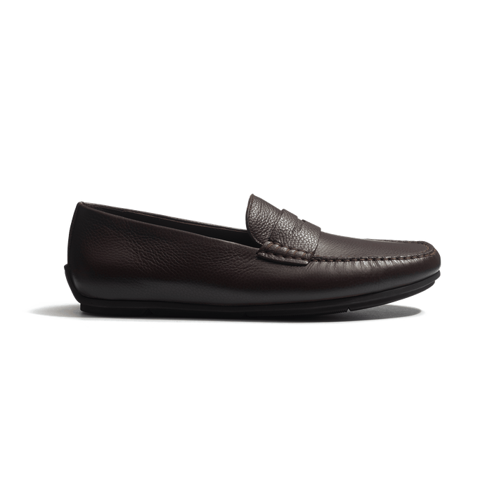 j.m. weston Mocassin de conduite Warning homme en cuir veau grainé mélèze