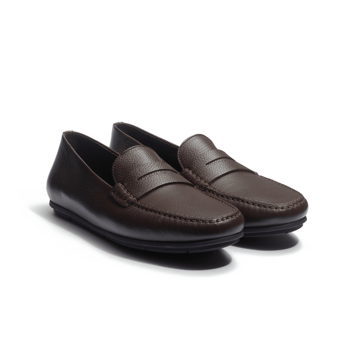 J.m. Weston Mocassin De Conduite Warning Homme En Cuir Veau Grainé Mélèze