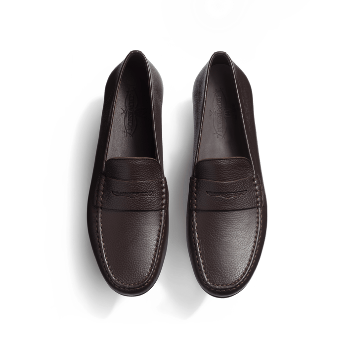 J.m. Weston Mocassin De Conduite Warning Homme En Cuir Veau Grainé Mélèze