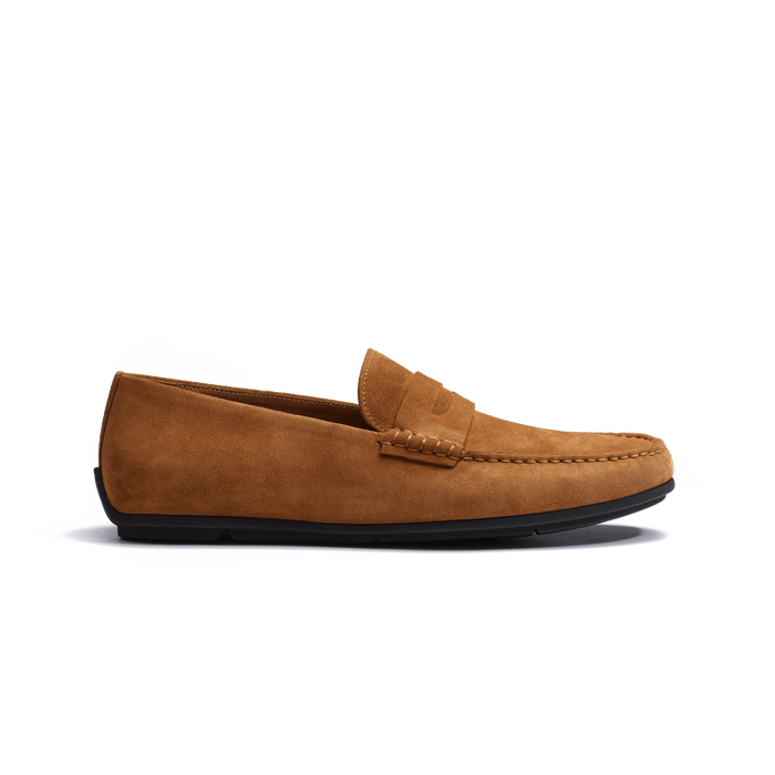 J.m. Weston Mocassin De Conduite Warning Homme En Cuir Veau Velours Beachnut