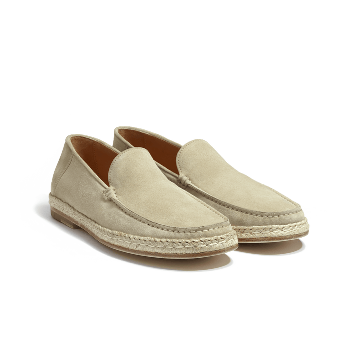 J.m. Weston Mocassin Espadrille Uzès Homme En Cuir Velours Beige