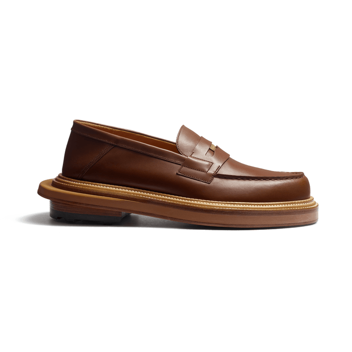 j.m. weston Mocassin J.M. Weston x sacai en cuir veau souple marron bergeronnette
