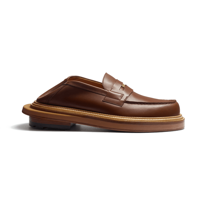 J.m. Weston Mocassin J.M. Weston X Sacai En Cuir Veau Souple Marron Bergeronnette