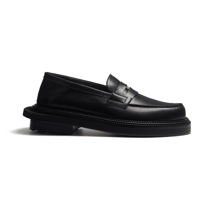 j.m. weston Mocassin J.M. Weston x sacai en cuir veau souple noir