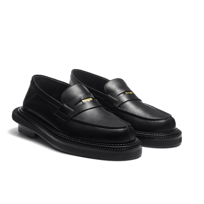 J.m. Weston Mocassin J.M. Weston X Sacai En Cuir Veau Souple Noir