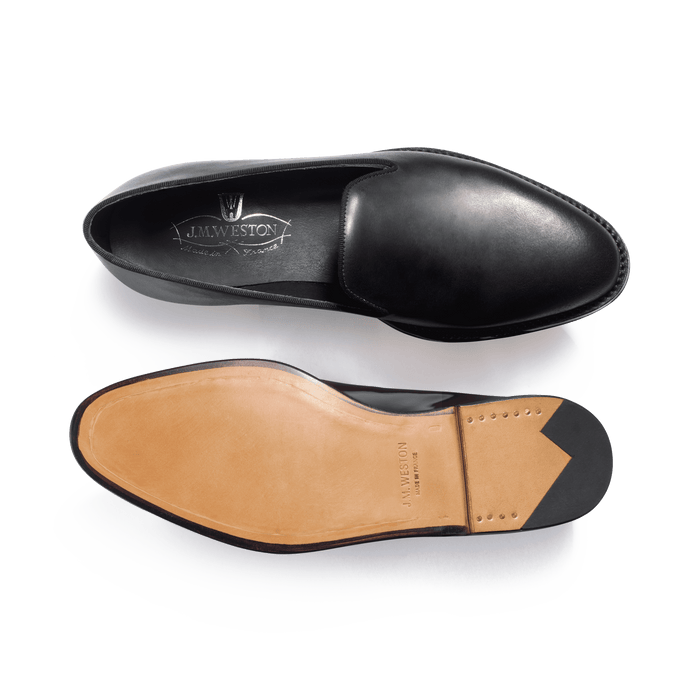 J.m. Weston Mocassin Mathilde Femme En Cuir Lisse Noir