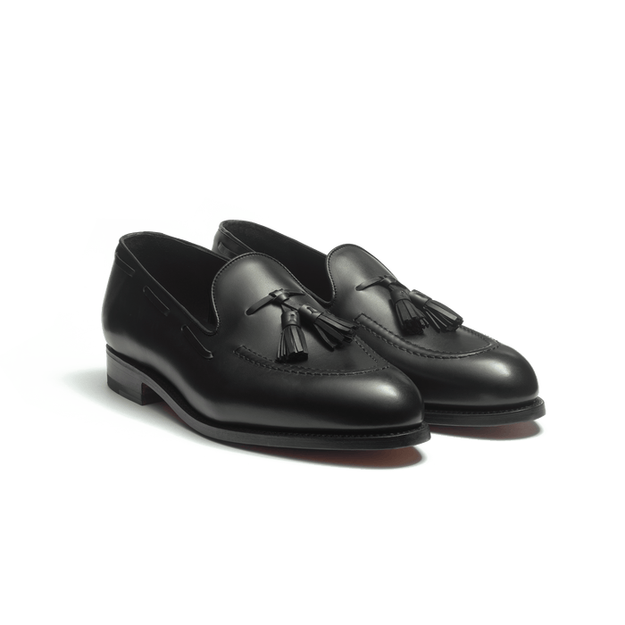 J.m. Weston Mocassin Menton à Pampilles Homme En Cuir Lisse Noir