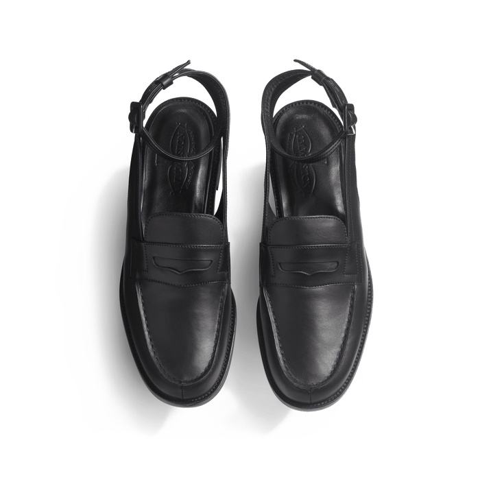 J.m. Weston Mocassin Sandale Would Love Femme En Cuir Lisse Noir