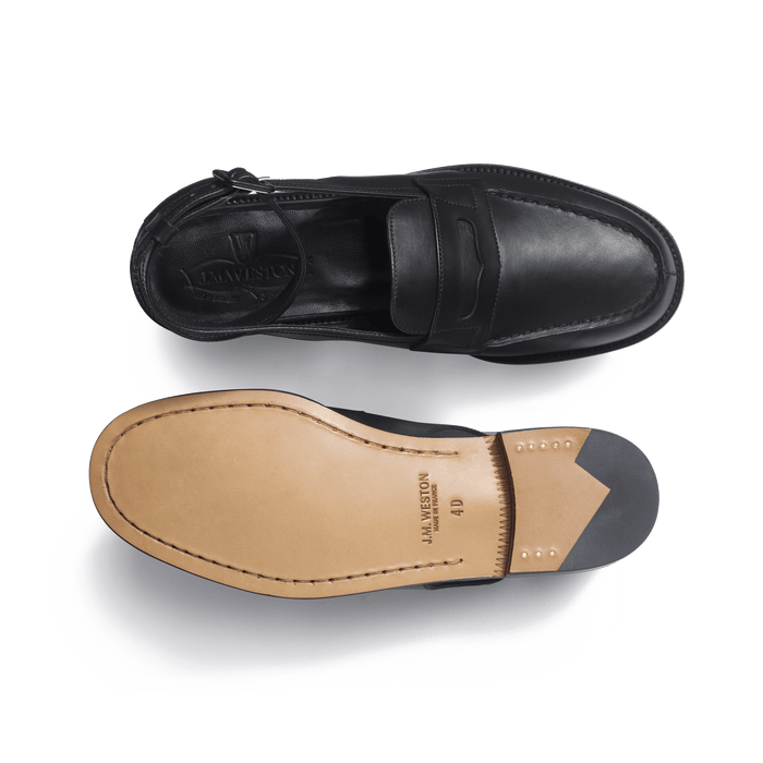 J.m. Weston Mocassin Sandale Would Love Femme En Cuir Lisse Noir