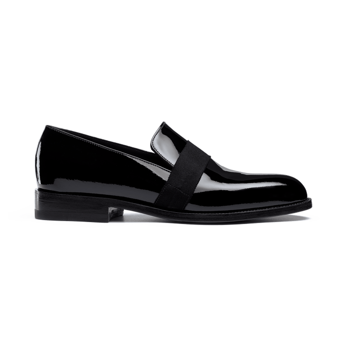 j.m. weston Mocassin smoking femme en cuir vernis noir