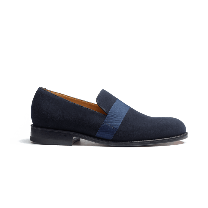 j.m. weston Mocassin smoking femme en velours marine