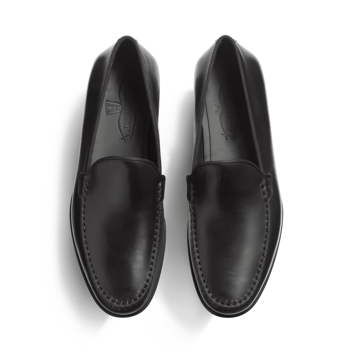 J.m. Weston Mocassin Souple Calvi Homme En Cuir Lisse Noir