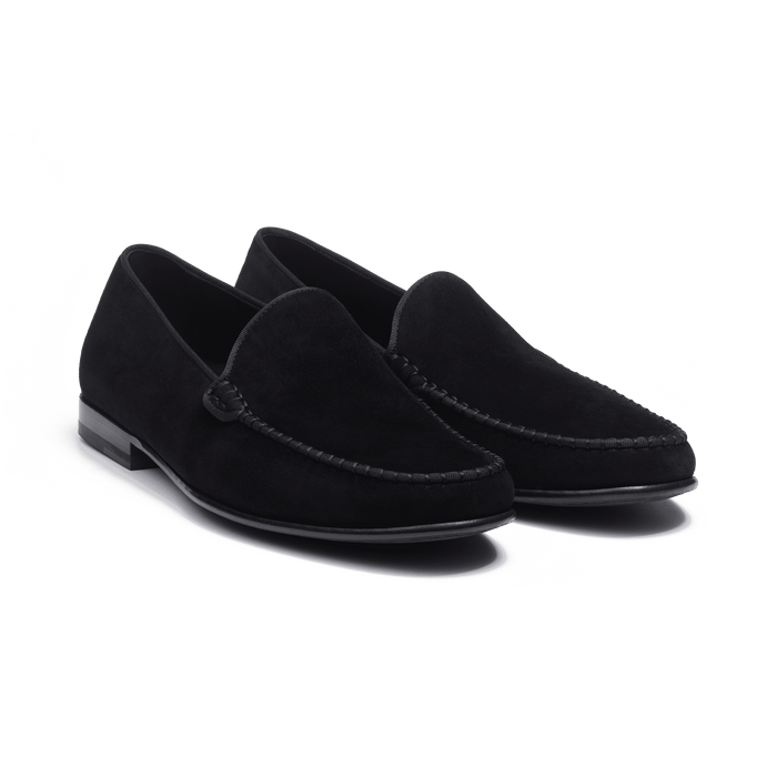 J.m. Weston Mocassin Souple Calvi Homme En Velours Noir
